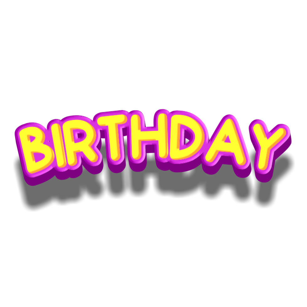 3d text typography png