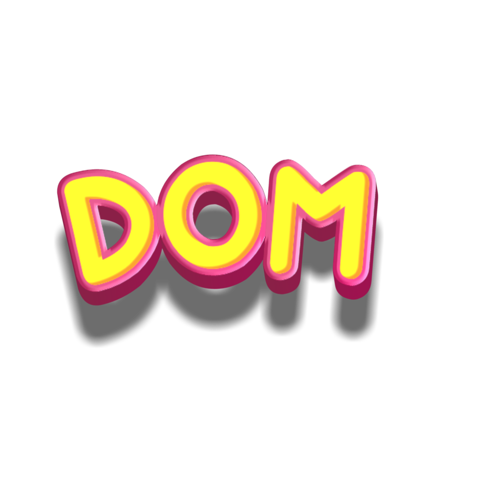 3d text typography png