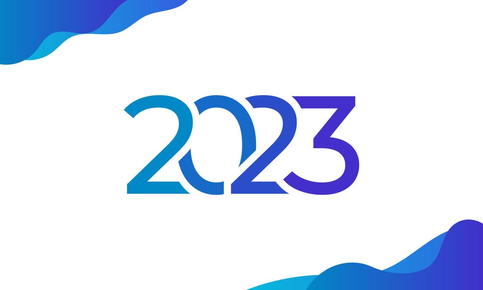 2023 new year modern colorful overlapping illustration with simple shapes for calendar or greeting card vector