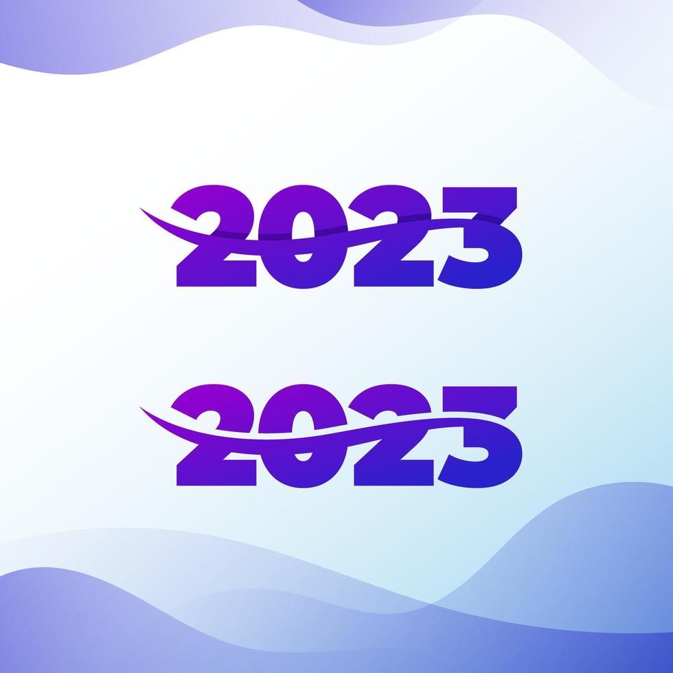 2023 new year modern colorful illustration with simple shapes for calendar or greeting card vector