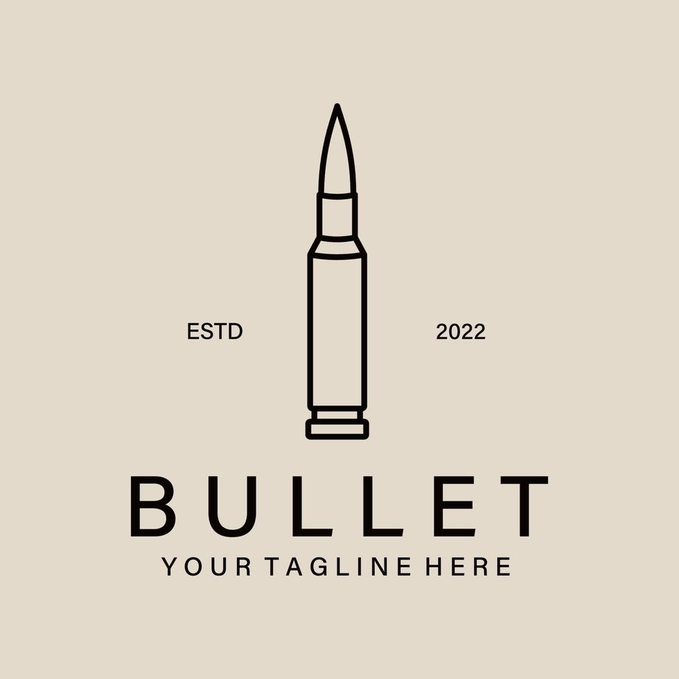 Bullet line art logo, icon and symbol, vector illustration design