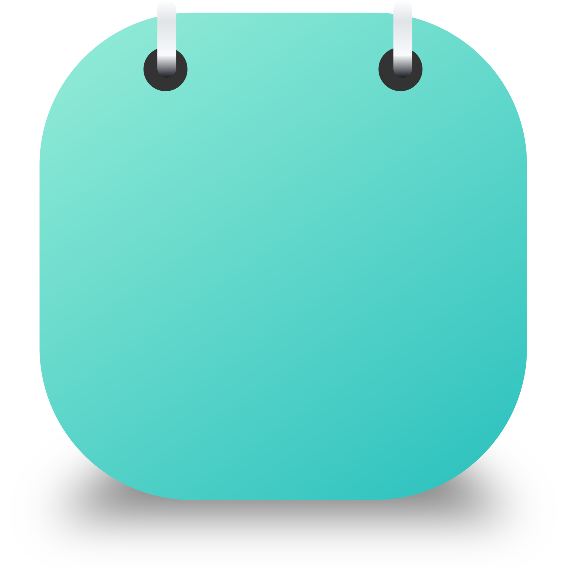 Colorful blank calendar illustration. icon. Square calendar template