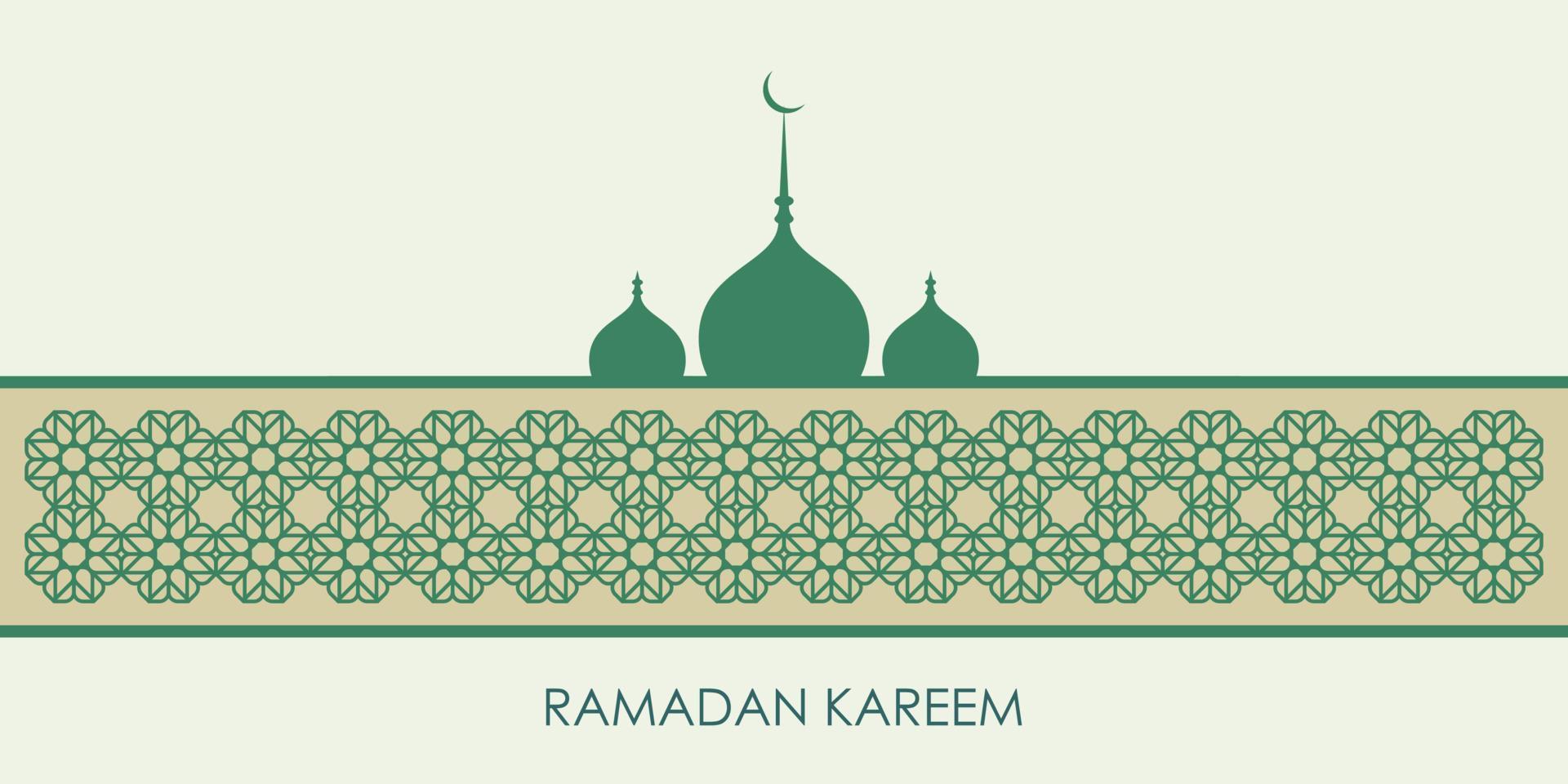 Ramadan Kareem. Islamic greeting card template with ramadan for wallpaper design. Poster, media banner. Mosaic vector illustration. Free Vector