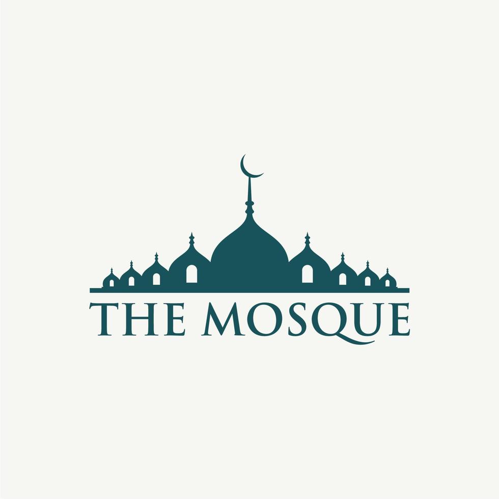 islamic mosque logo vector icon template. Pro Vector