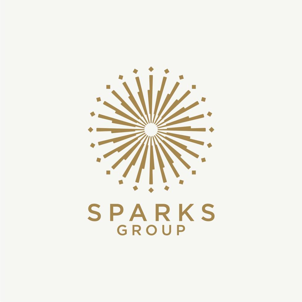 spark logo template vector graphic