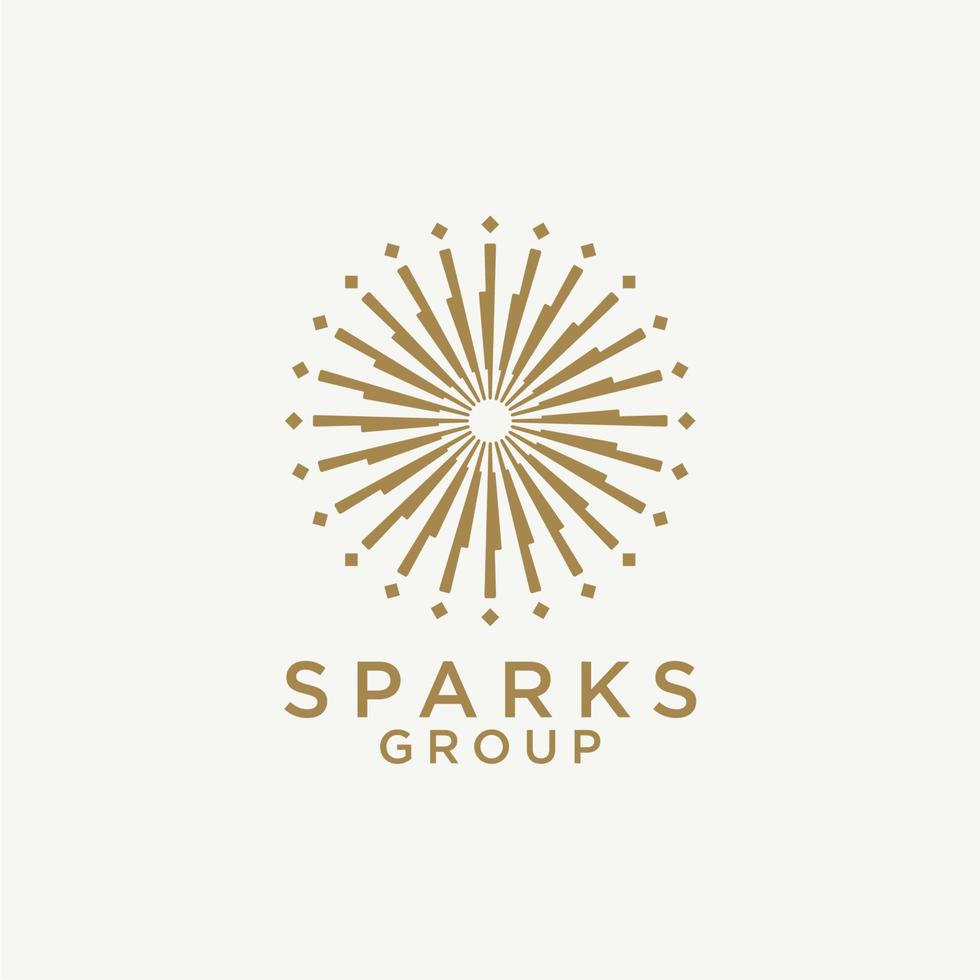 spark logo template vector graphic