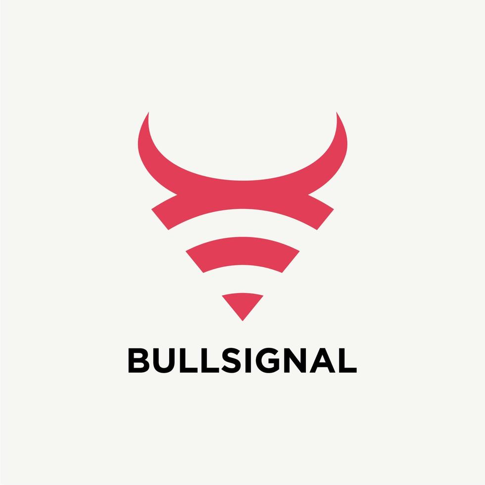 bull signals logo. free veector vector