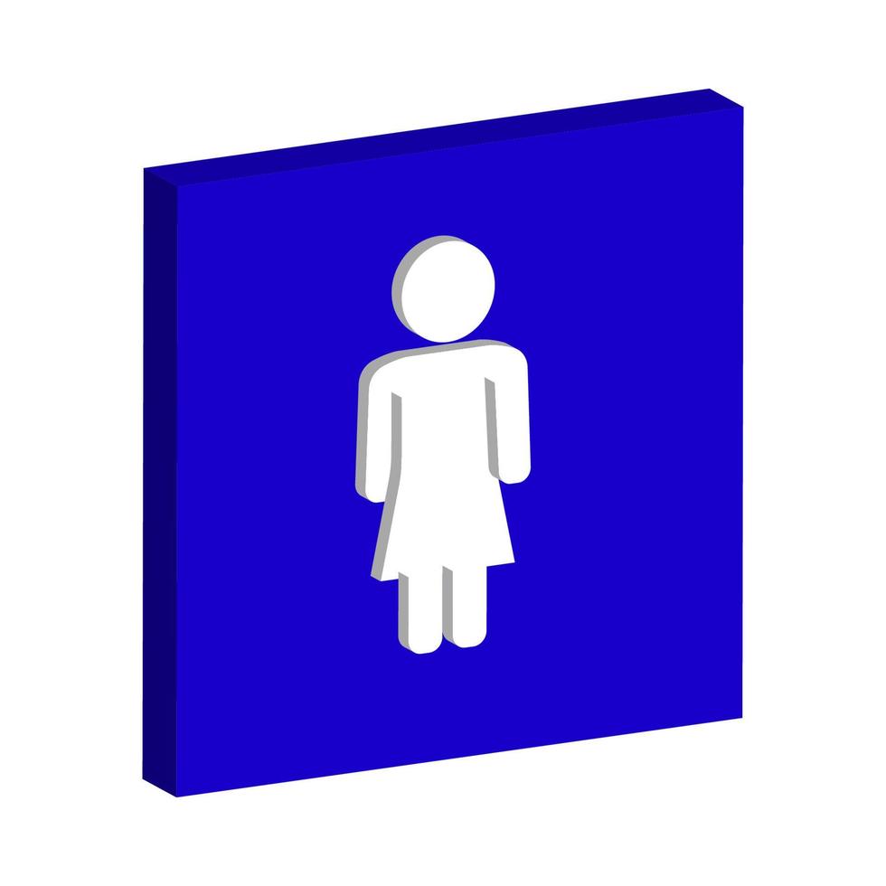 signboard of a female character vector