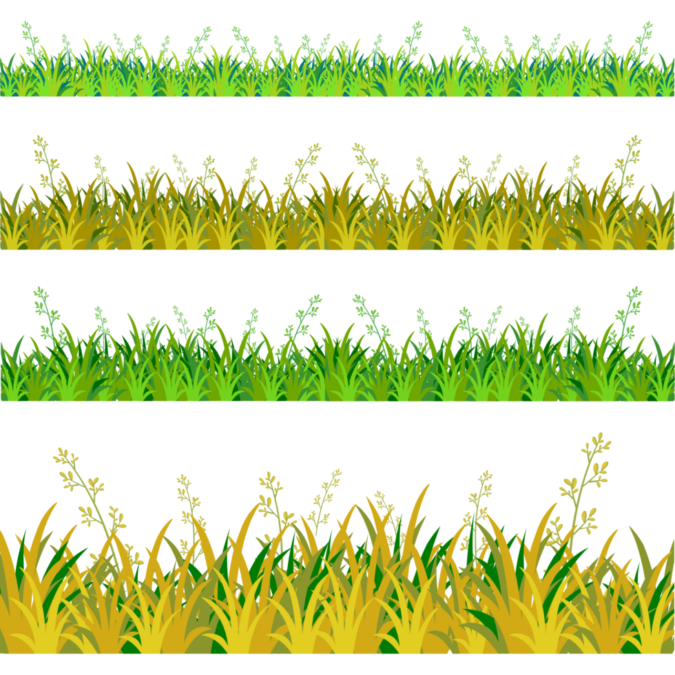 Free Green and yellow cartoon grass simple illustration 14525266 PNG