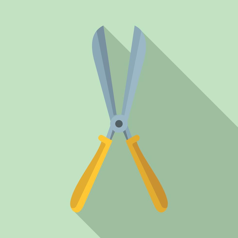 Scissors farm icon, flat style vector