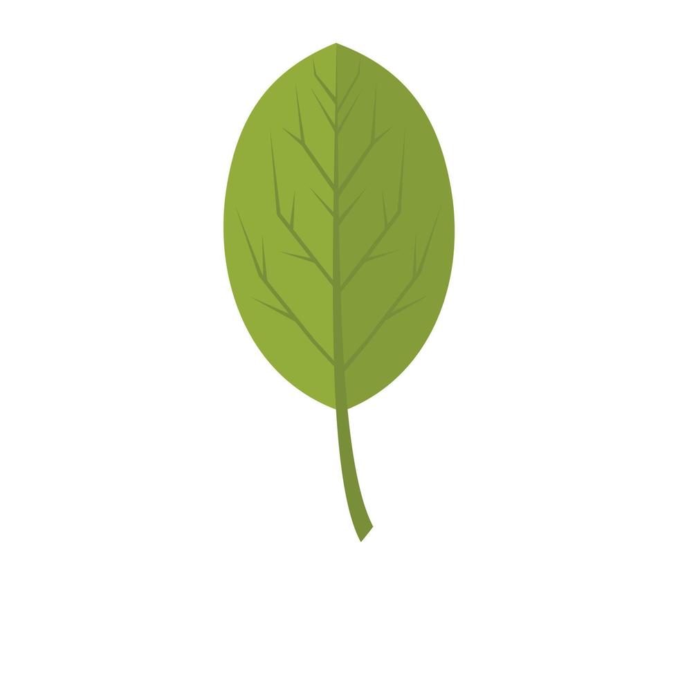 Apple leaf icon, flat style vector