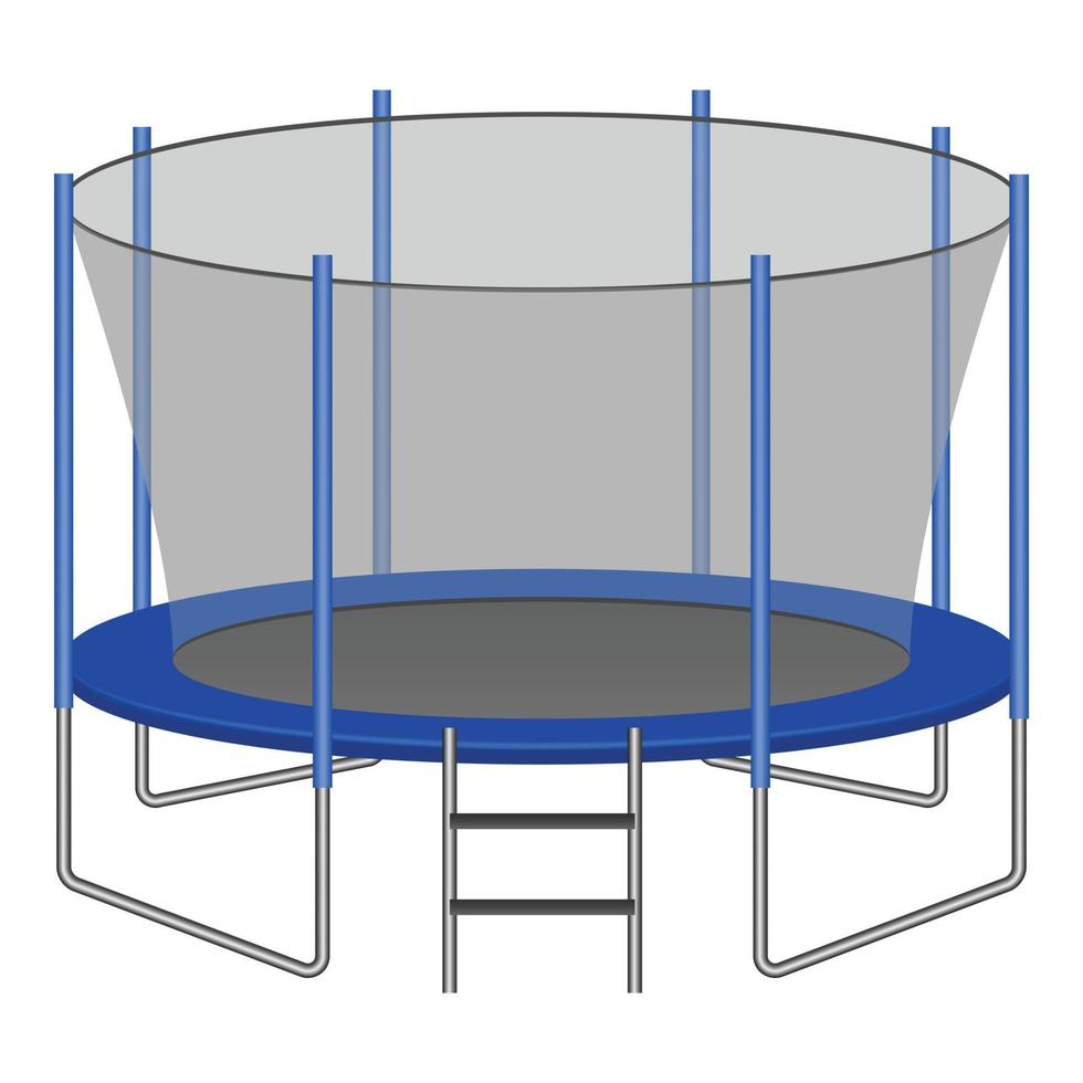 Trampoline icon, realistic style vector