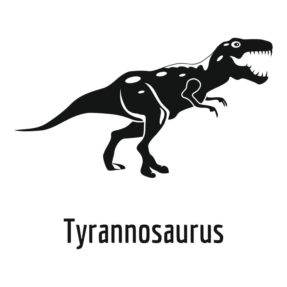 icono de tiranosaurio, estilo simple. vector