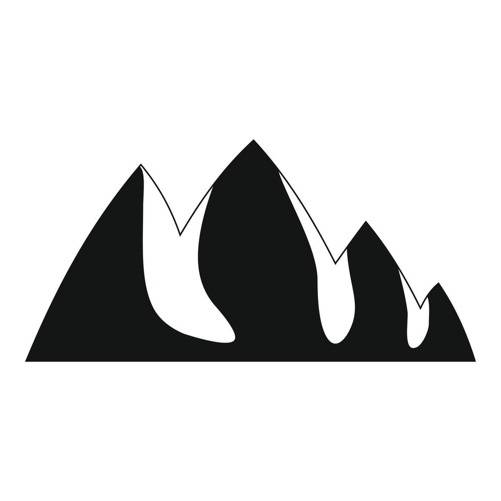 Rock climbing icon, simple style. vector