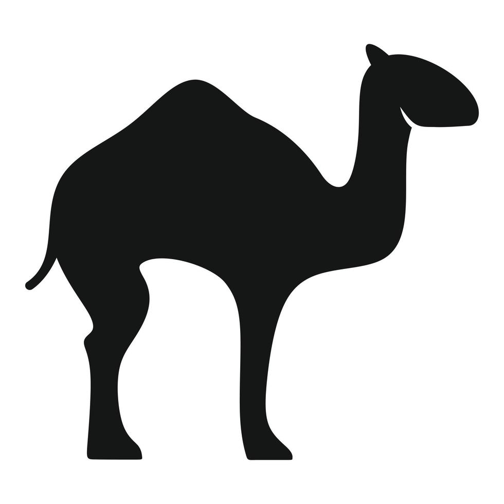 Desert camel icon, simple style vector