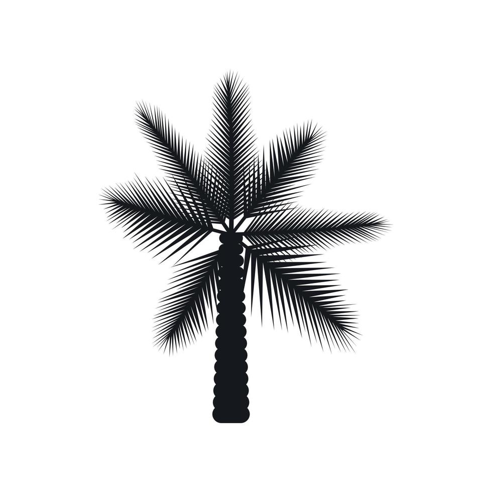 Big palm tree icon, simple style vector