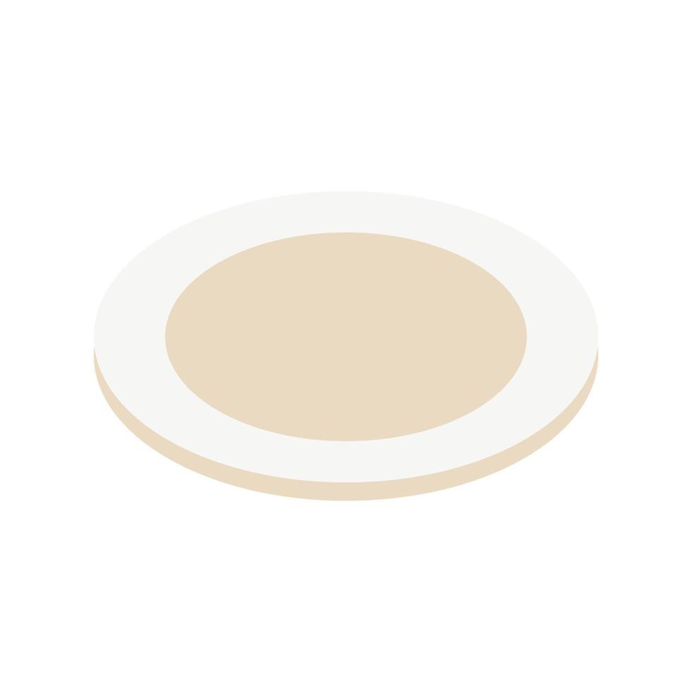 Clean plate from kitchen icon, isometric style vector