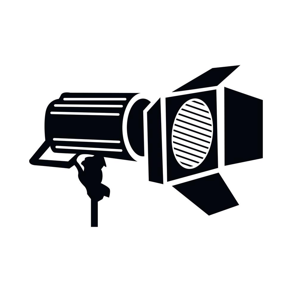 Spotlight icon in simple style vector