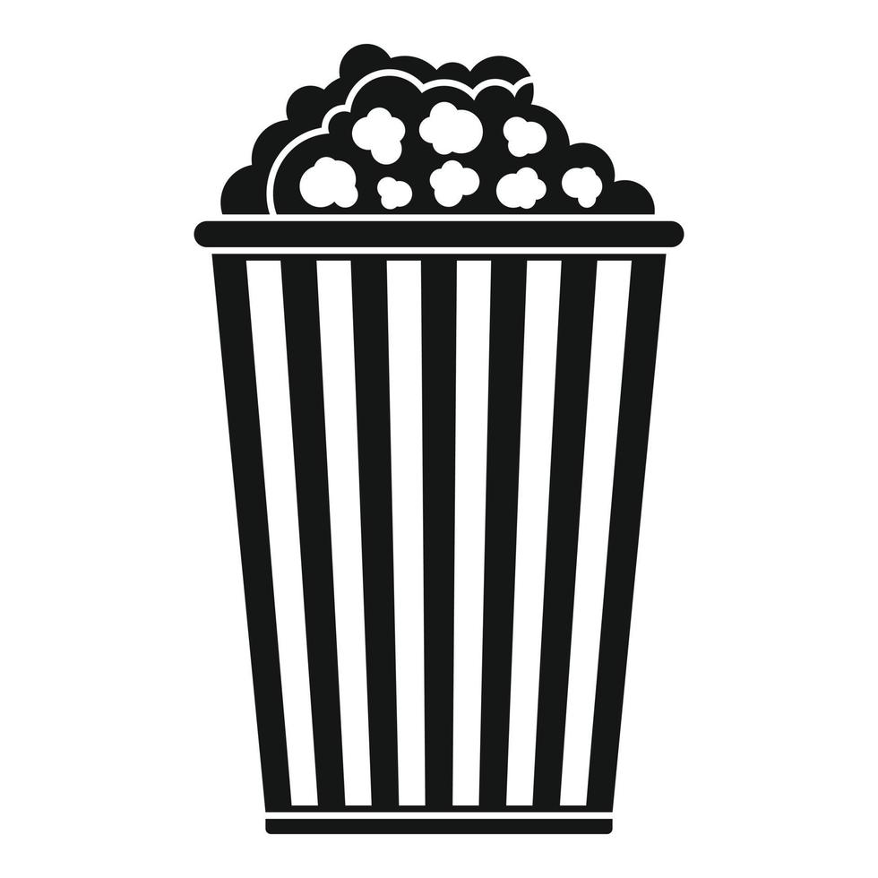 Popcorn box icon, simple style vector
