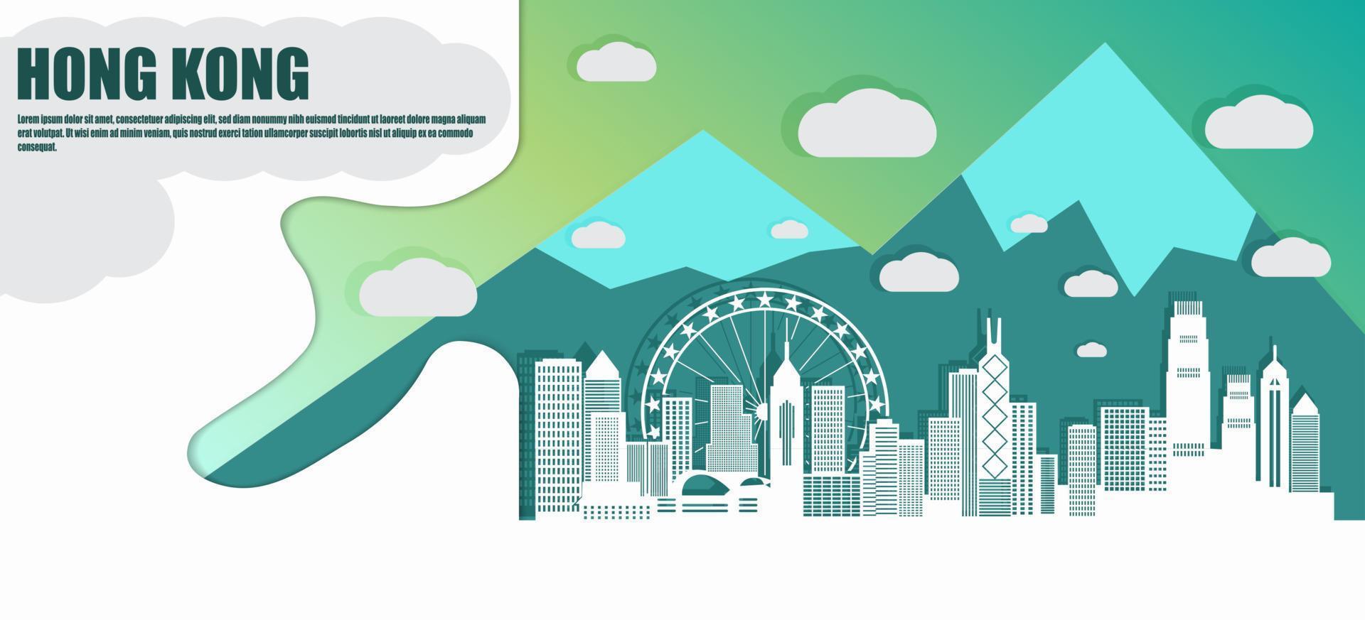 City view of japan with paper cut style vector
