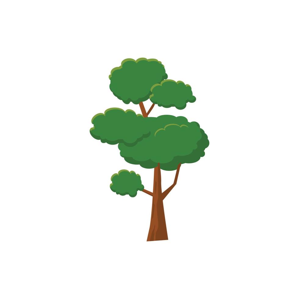 icono de árbol de primavera, estilo de dibujos animados vector