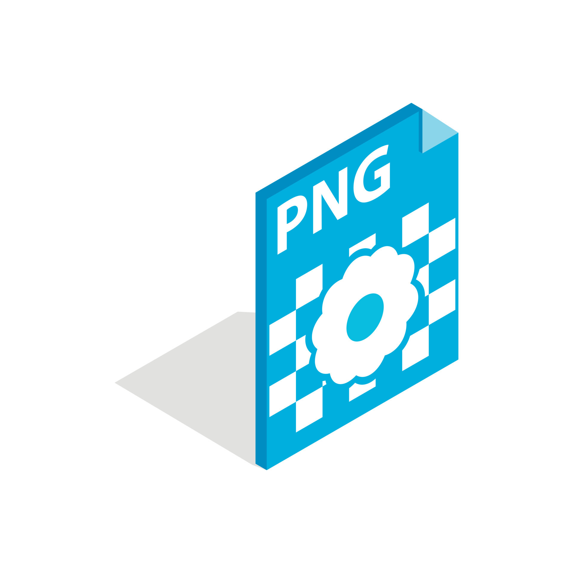 Png image file extension icon isometric 3d style 14525584 vector art