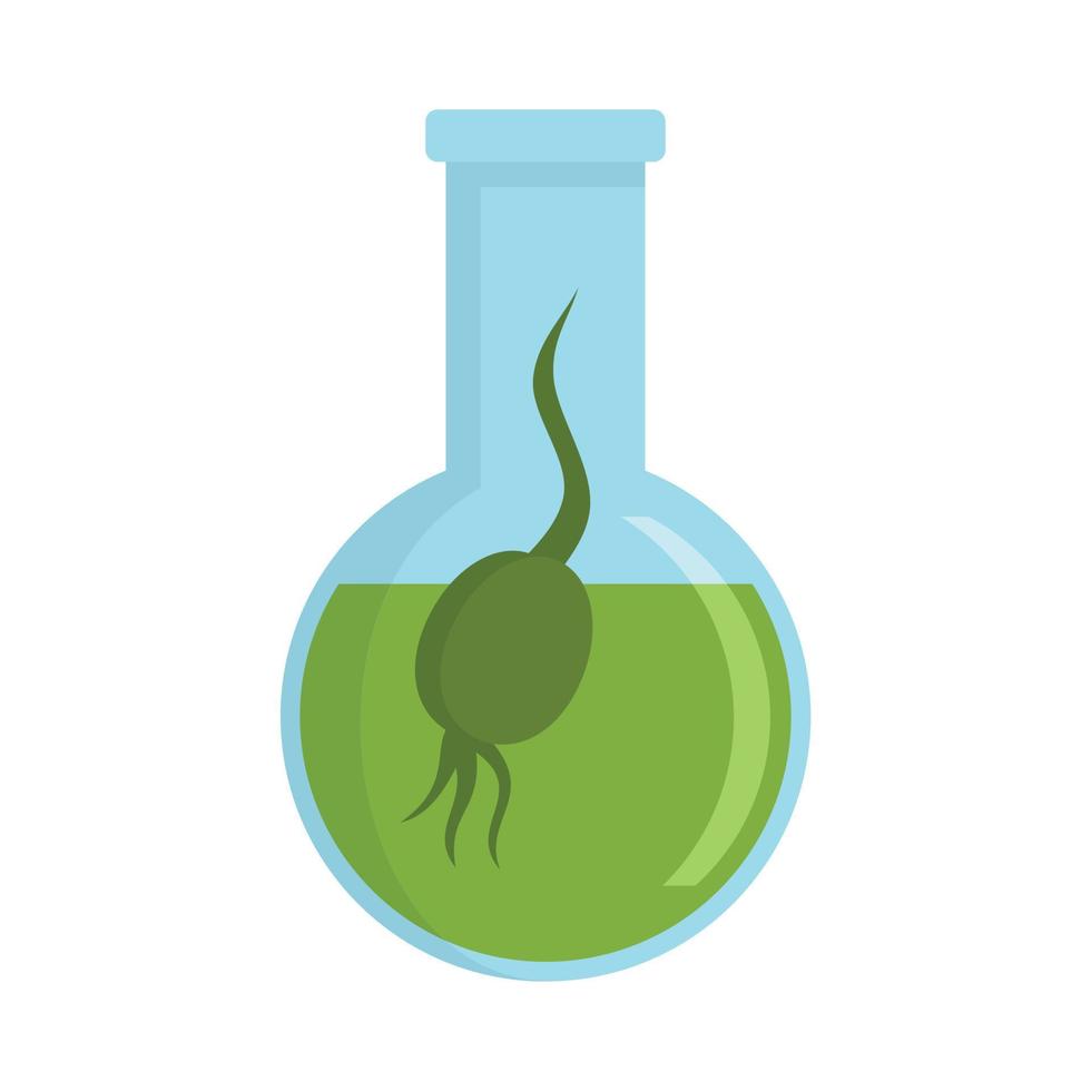 Genetically modified seed icon, flat style vector