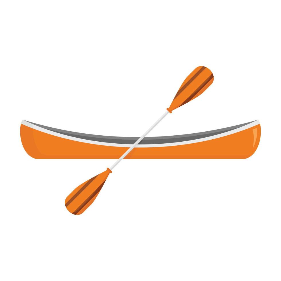 Kayak boat icon, flat style vector