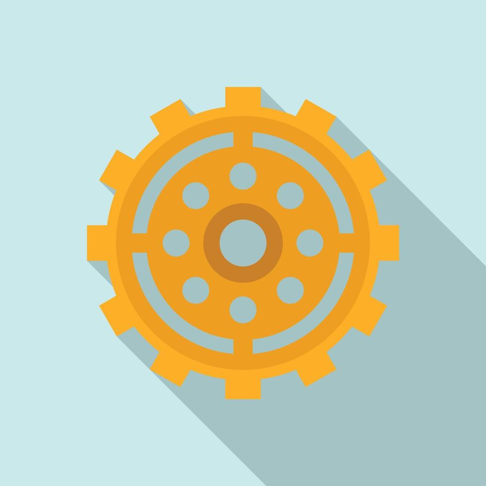 Broken watch cog wheel icon, flat style vector