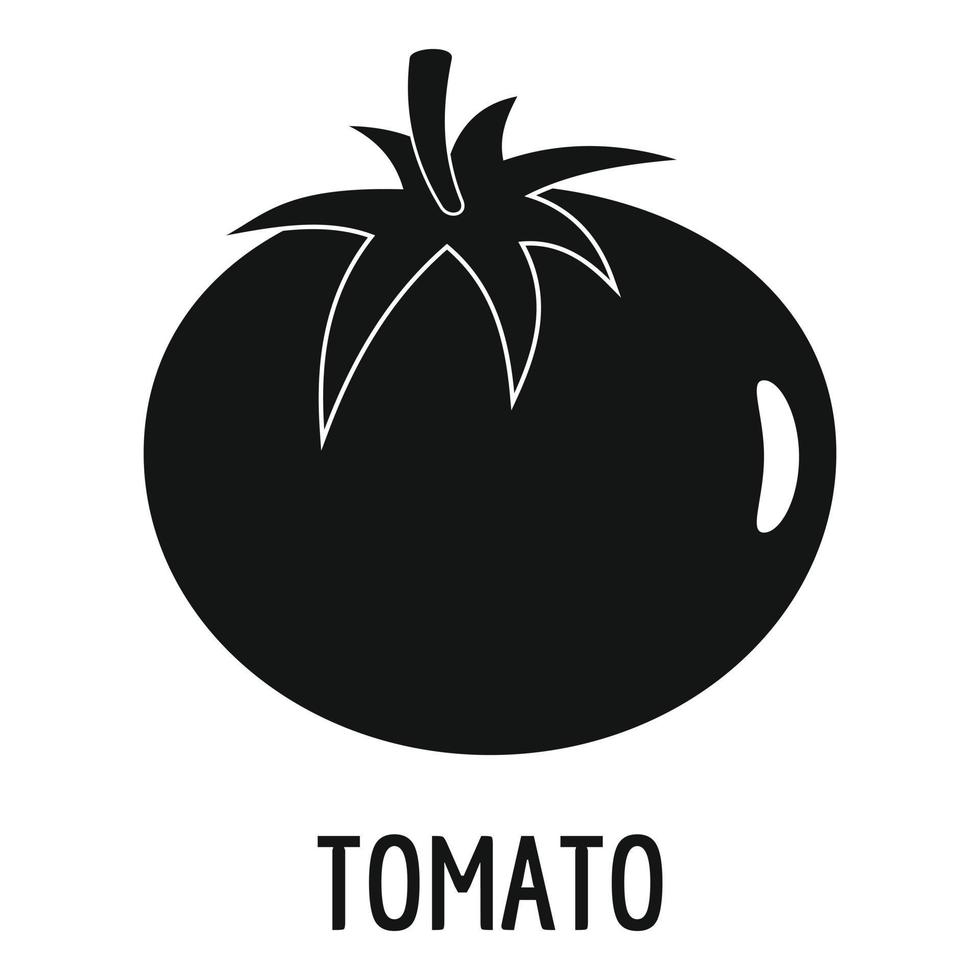 icono de tomate, estilo simple. vector