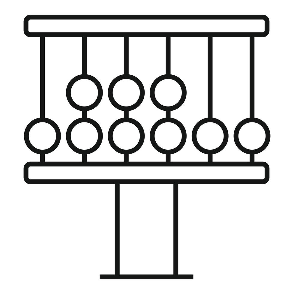 icono de juguetes de la habitación de los niños, estilo de esquema vector