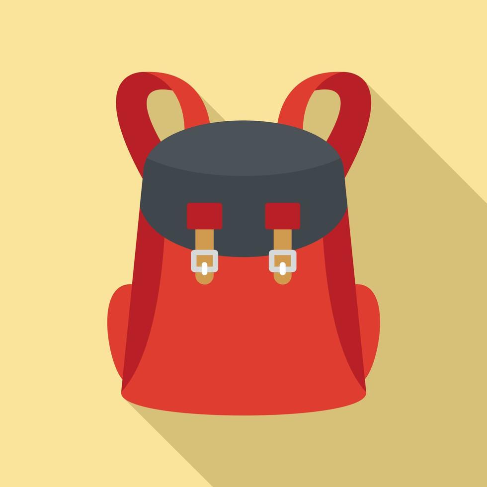 Universal backpack icon, flat style vector