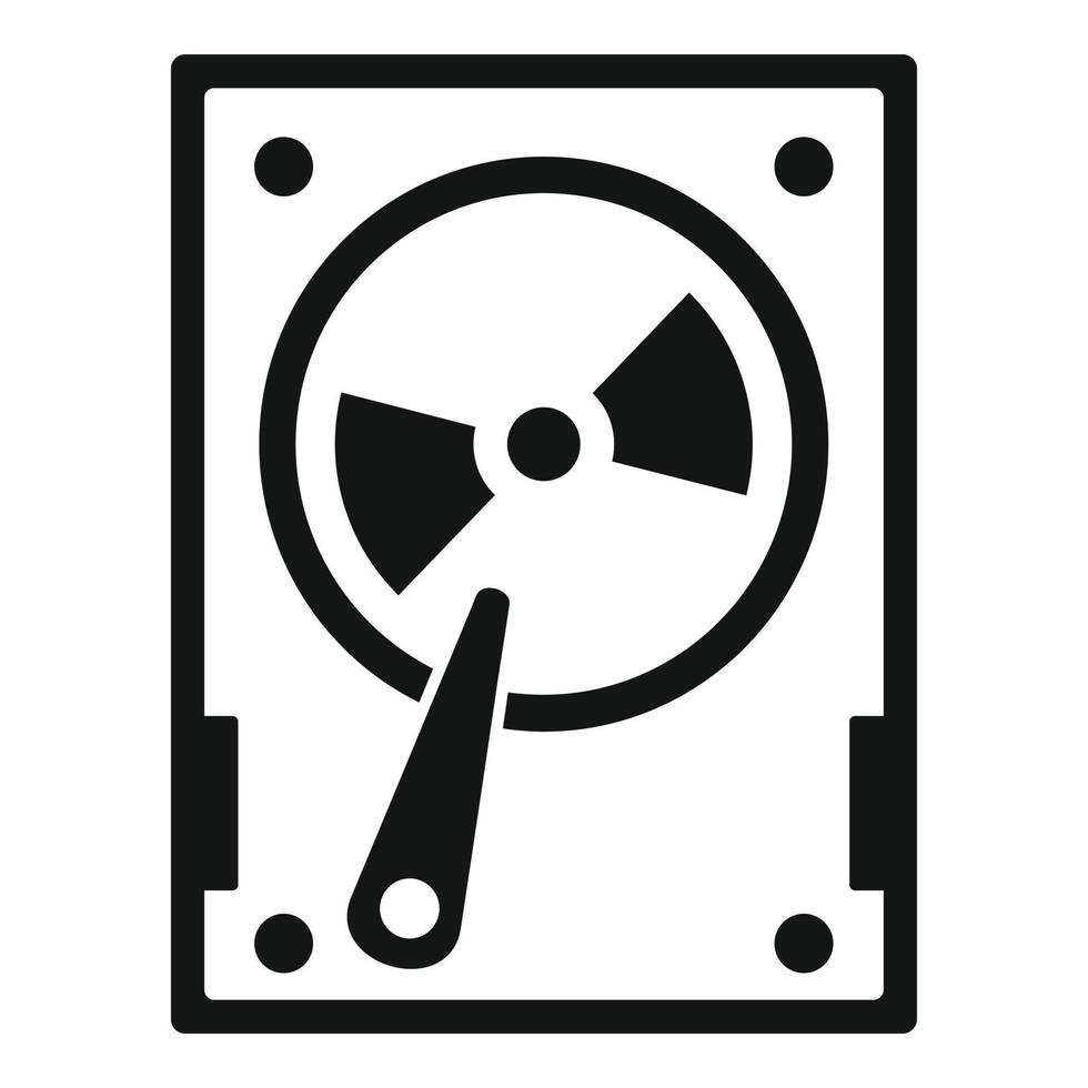 Magnetic hard disk icon, simple style vector
