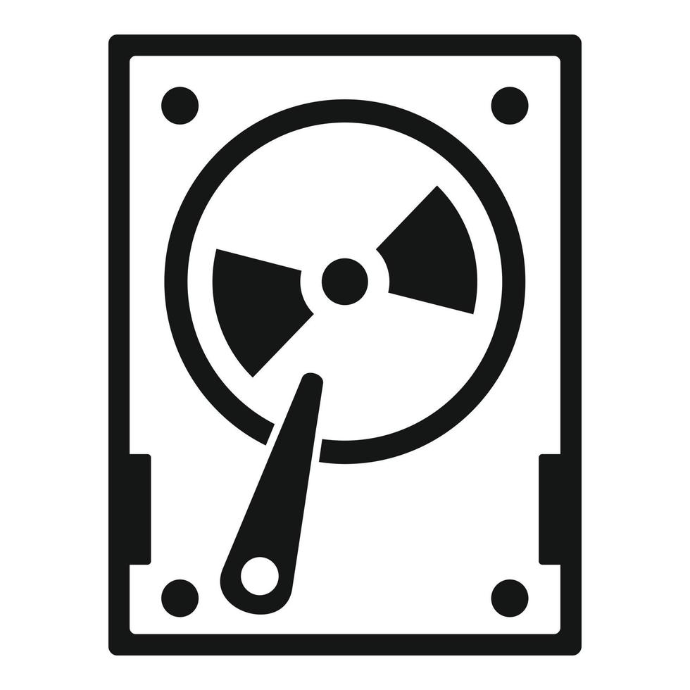 icono de disco duro magnético, estilo simple vector