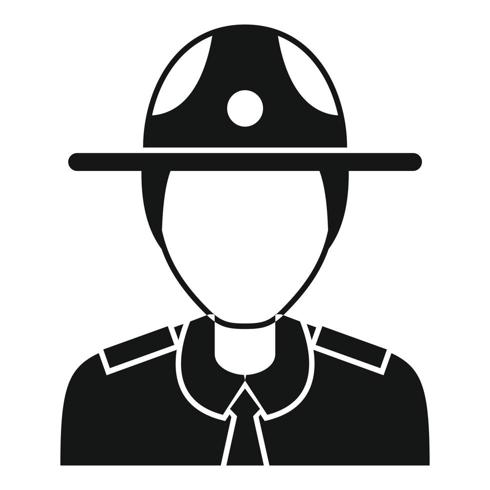 Police officer icon, simple style vector