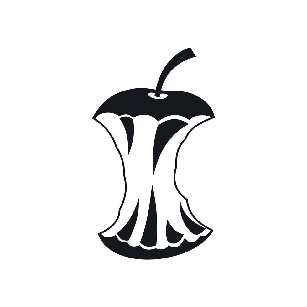 Apple core icon, simple style vector