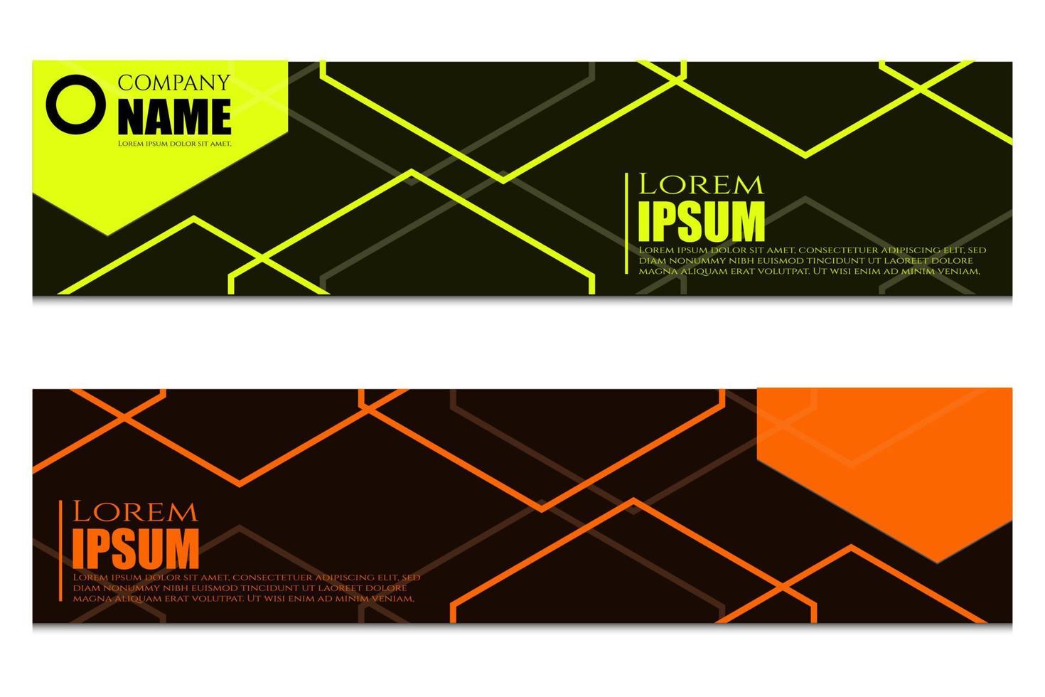 Modern abstract banner templates design vector