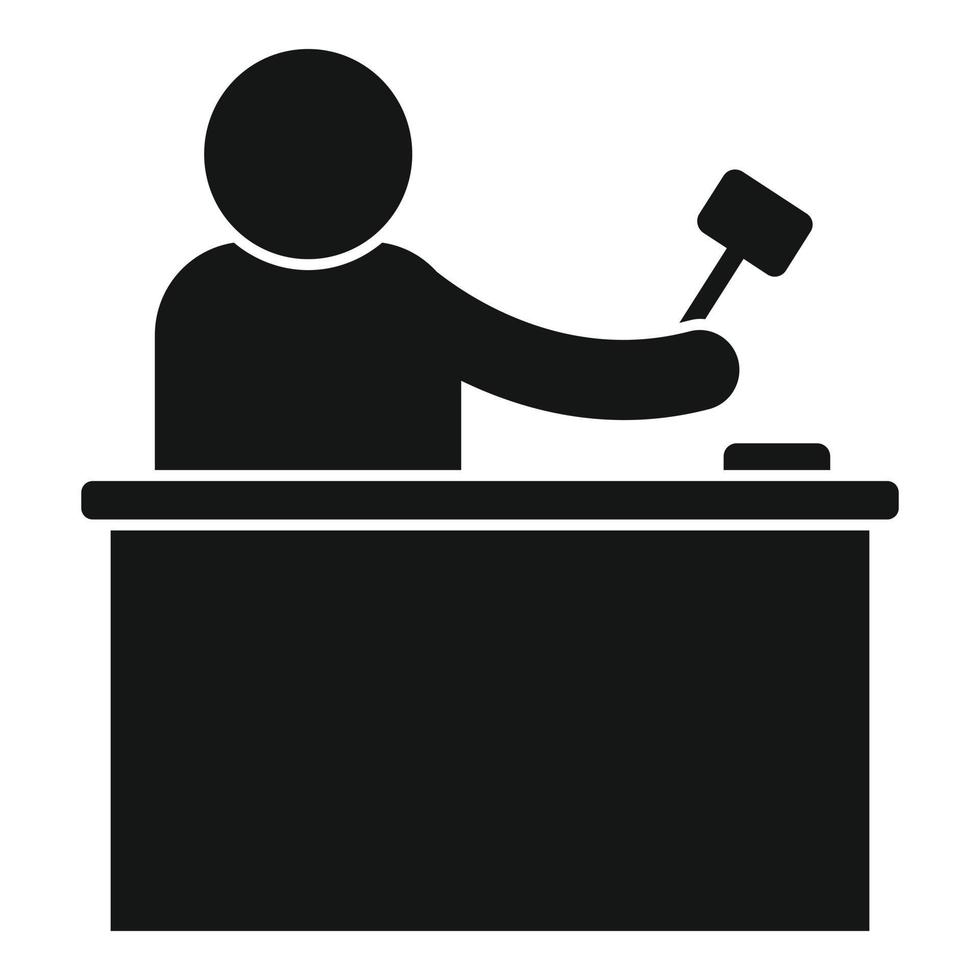 Divorce judge icon, simple style vector