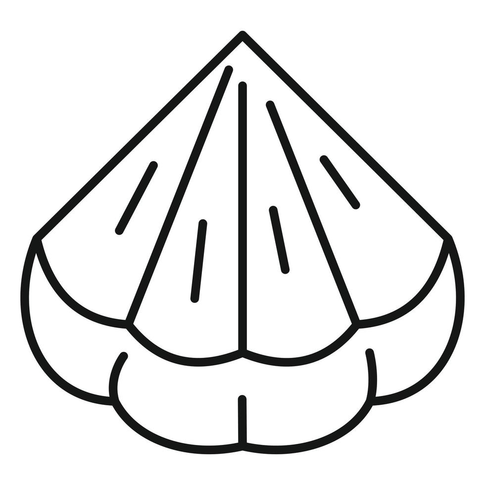 Slice soursop icon, outline style vector