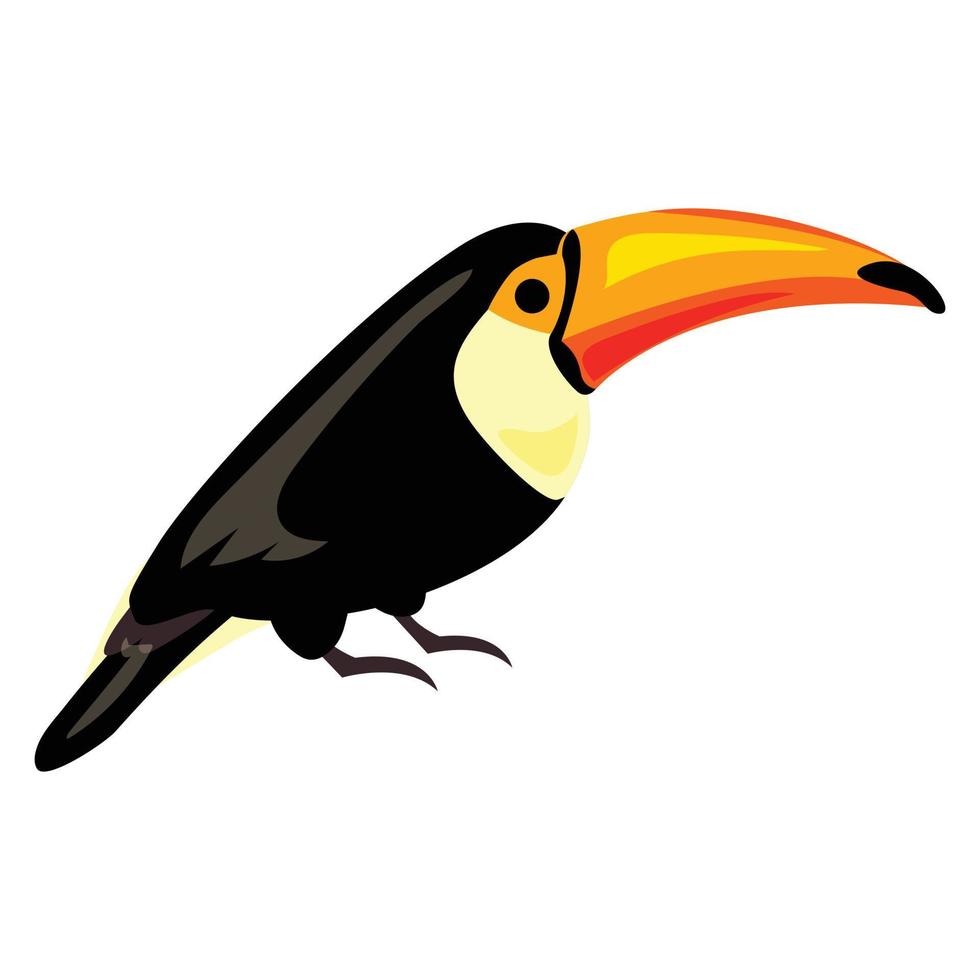 Toucan icon, cartoon style vector