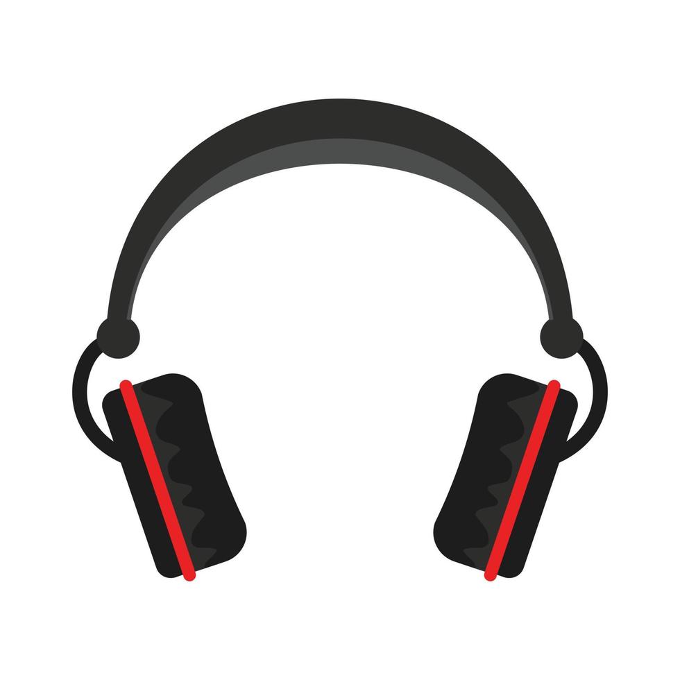 Modern headphones icon, flat style vector