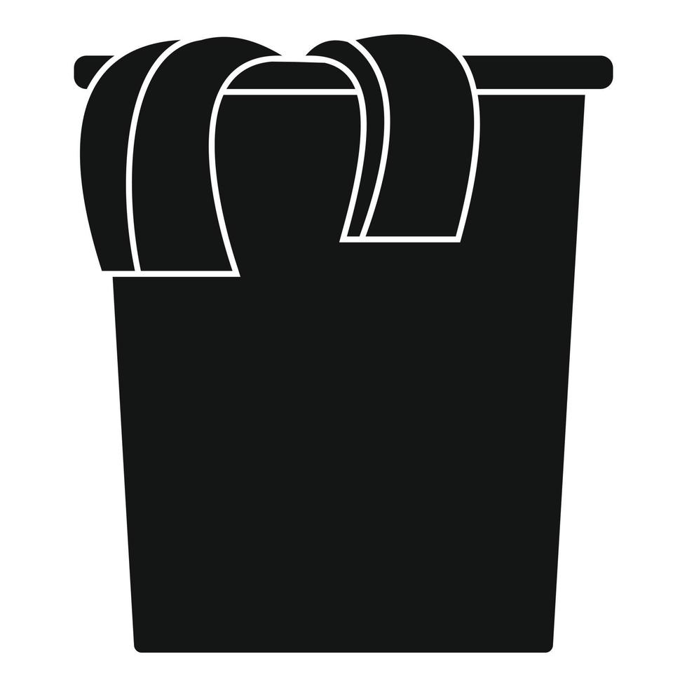 Box dirt clothes icon, simple style vector