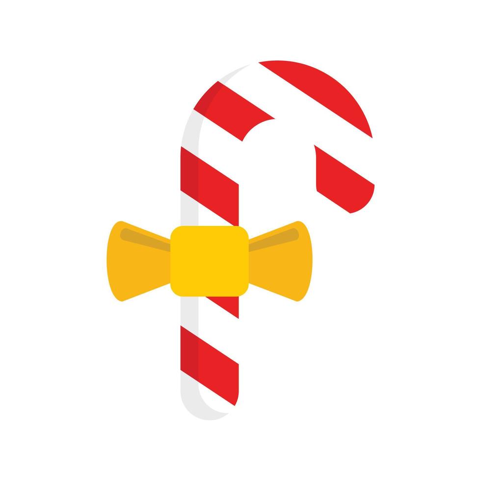 Xmas cane icon, flat style vector