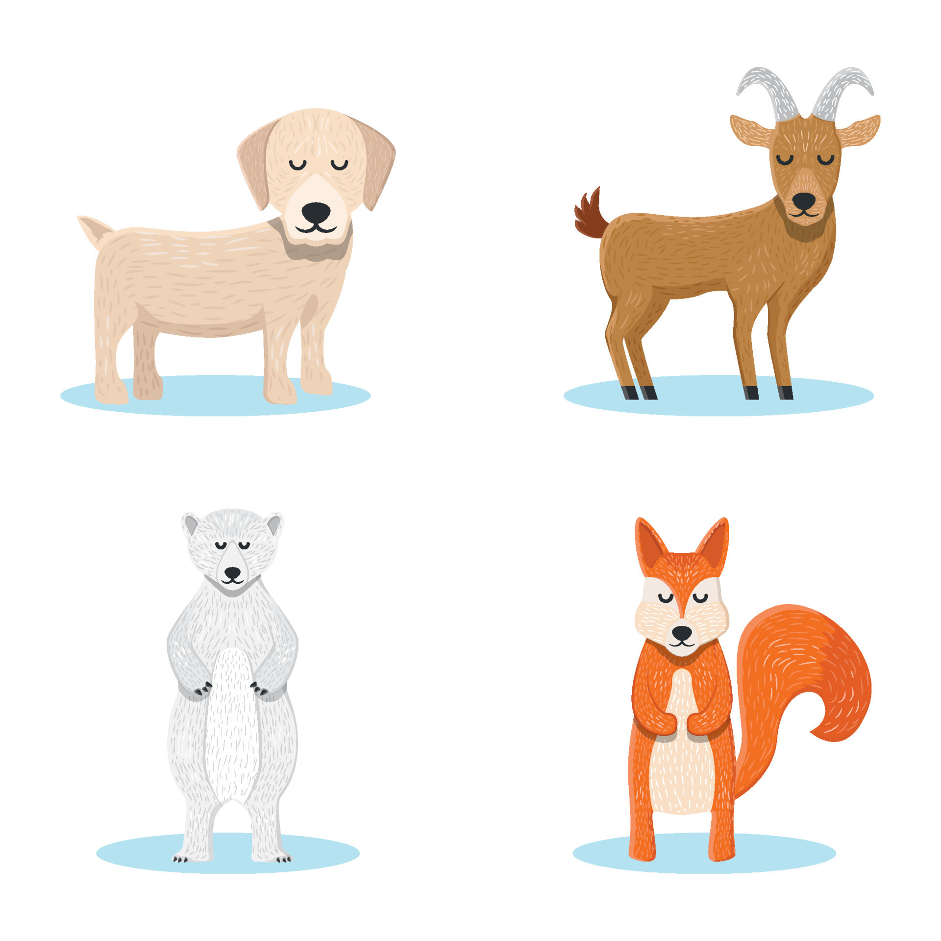 domestic animals set in cartoon style isolated on white background. Vector illustration. Cute animals collection dog, goat, squirrel, polar bear 14526195 Vector Art at Vecteezy domestic animals set in cartoon style isolated on white background. Vector illustration. Cute animals collection dog, goat, squirrel, polar bear 14526195 Vector Art at Vecteezy