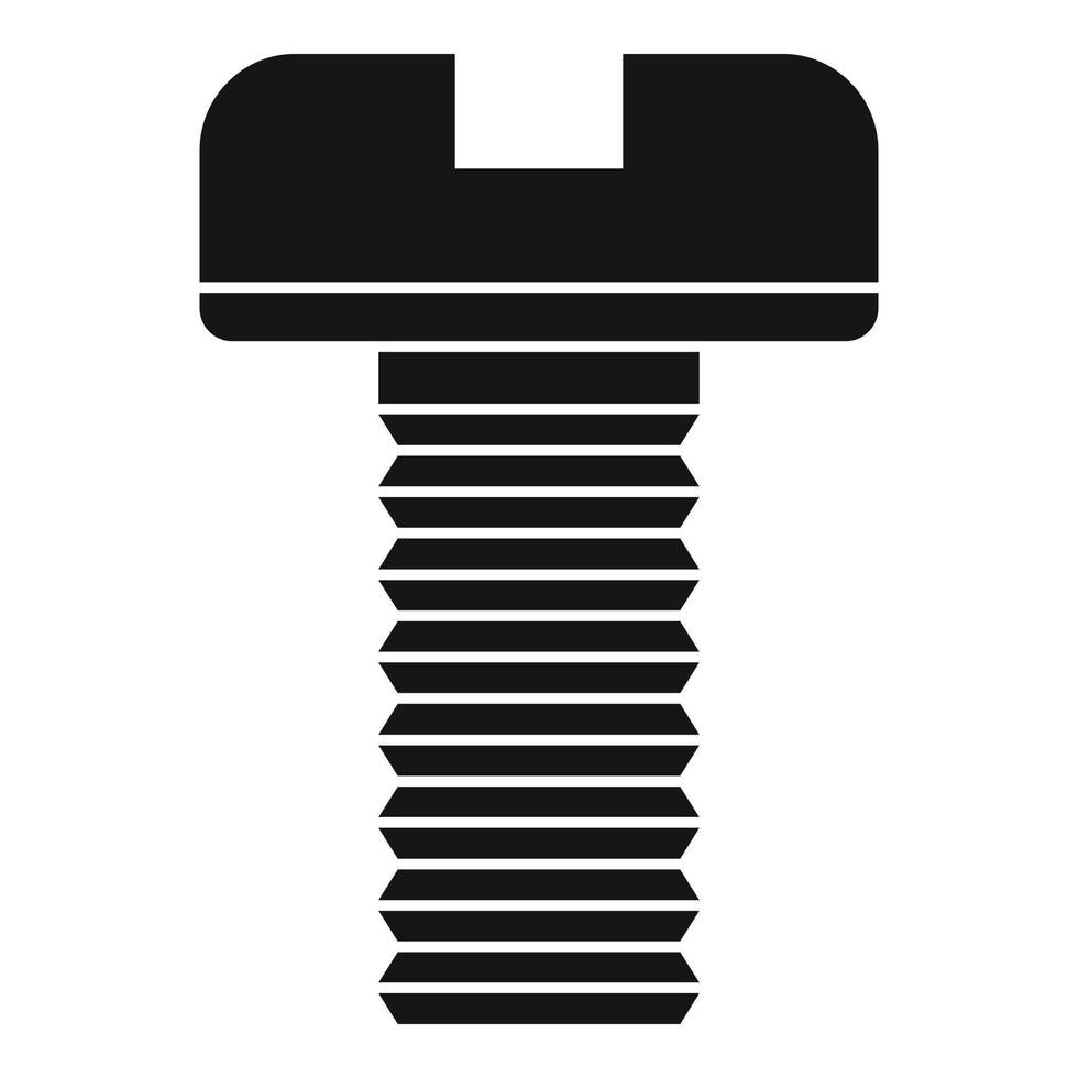 Line screw bolt icon, simple style vector