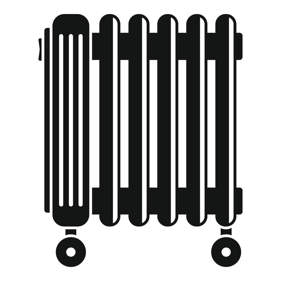 Oil radiator icon, simple style vector