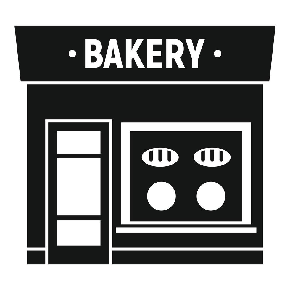 Bakery street shop icon, simple style vector