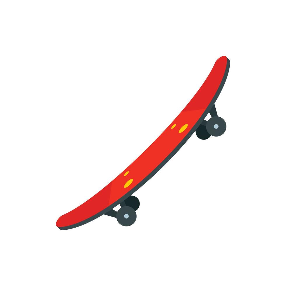 Kid skateboard icon, flat style vector