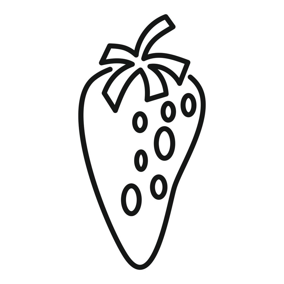 icono de fruta mamey mexicana, estilo de contorno vector