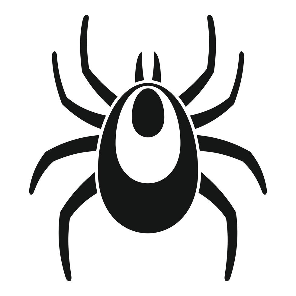 Infection mite icon, simple style vector